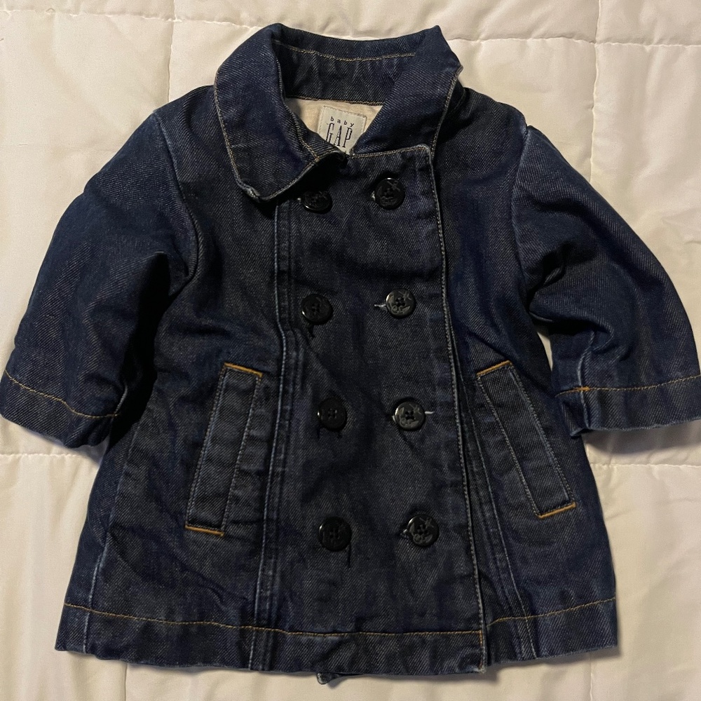 Baby GAP Blue Jean Pea Coat 3-6 Month
